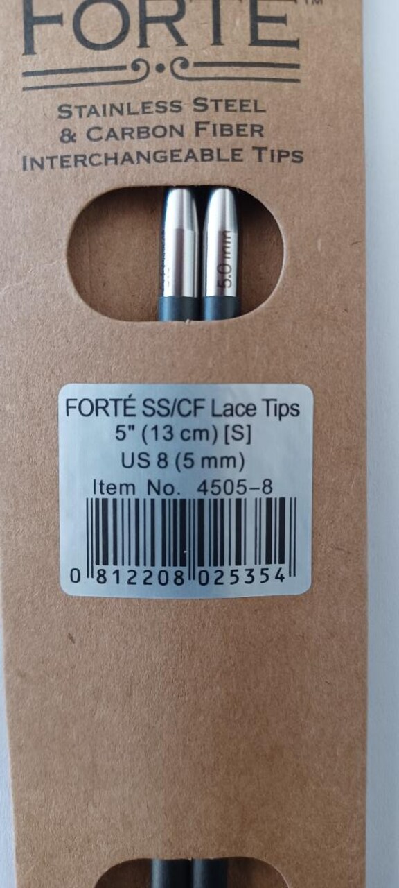 ChiaoGoo Forte 5" Stainless Steel & Carbon Fiber Interchangeable Knitting Needle